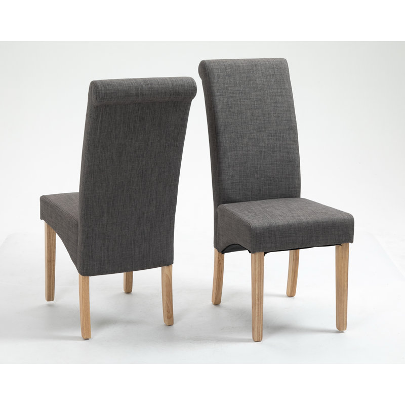Gagny 48cm H Linen Upholstered Side Chair, Soft Grey