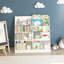 Bibliothèque pour enfants et organisateur de rangement pour jouets, étagère à livres multifonctionnelle en bois pour enfants avec présentoir à bibliothèque