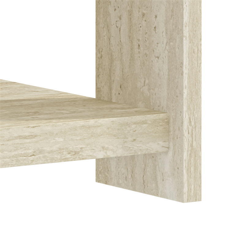 Table basse carrée 31 "avec rangement Caomhan Basilico, Beige