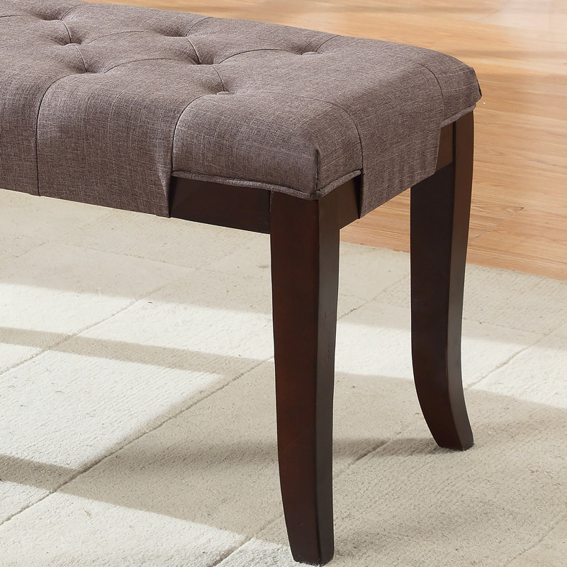 Banc touffeté, tissu, brun, Brun