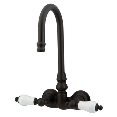 Hot Springs Double Handle Wall Mounted Clawfoot Tub Faucet