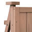 Banc de jardinage 65 pouces, construction stable en bois de sapin et entretien facile, bureau de jardinage brun, grand espace de rangement rustique-900089524
