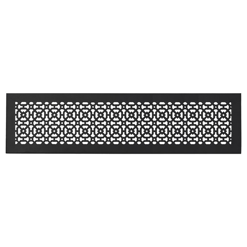 Ouverture de conduit AIR RETOUR | Couvercle de conduit lourd en aluminium coulé (8 po x 32 po au total) | Thermolaqué