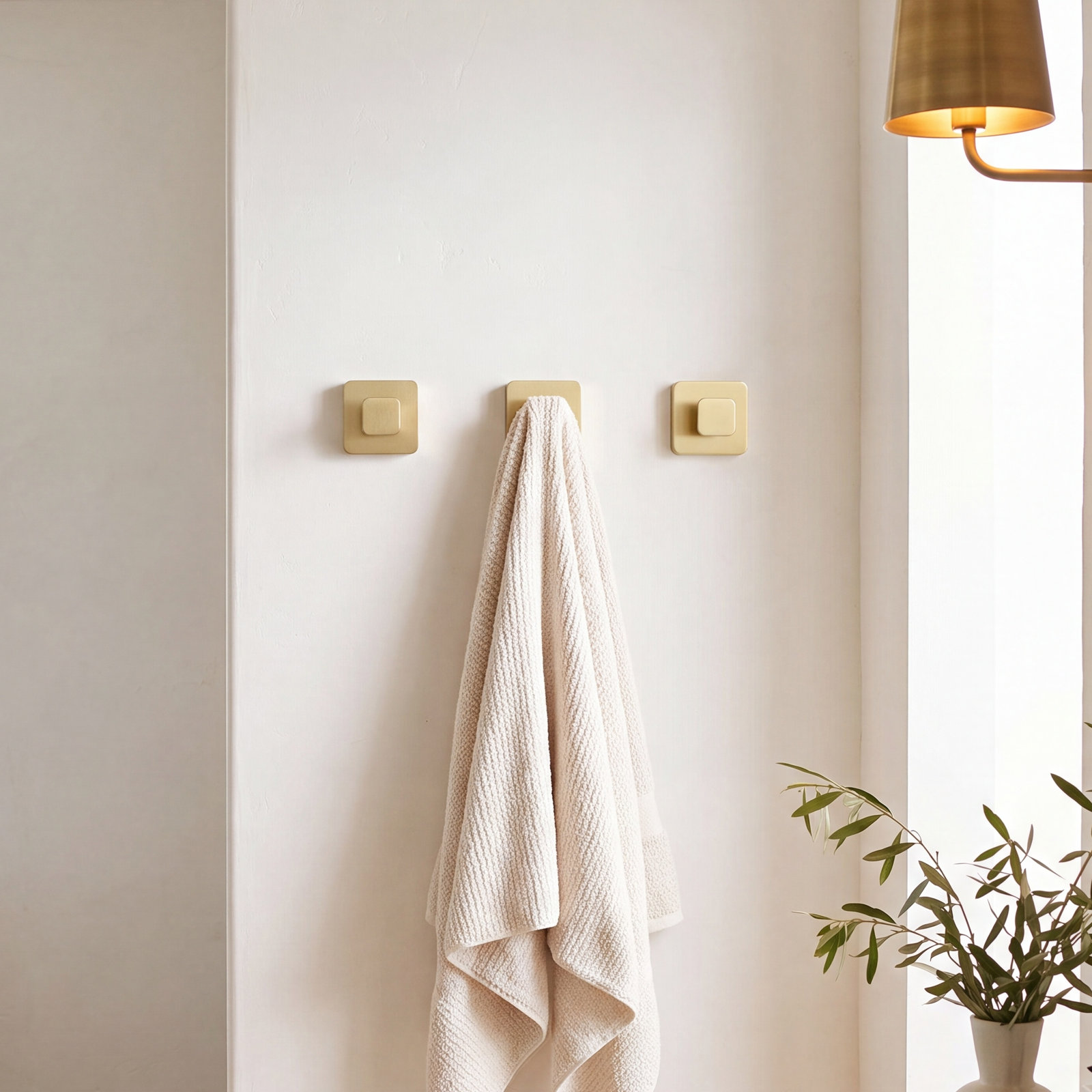 Blaze Wall-Mounted Towel Hook, Brushed Gold