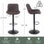 Tabouret de bar pivotant en similicuir Zager-2033200460