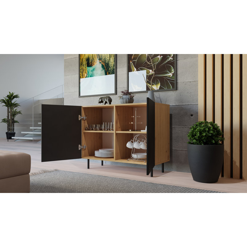 Sperryville 2 - Door Rectangle Accent Cabinet, Black