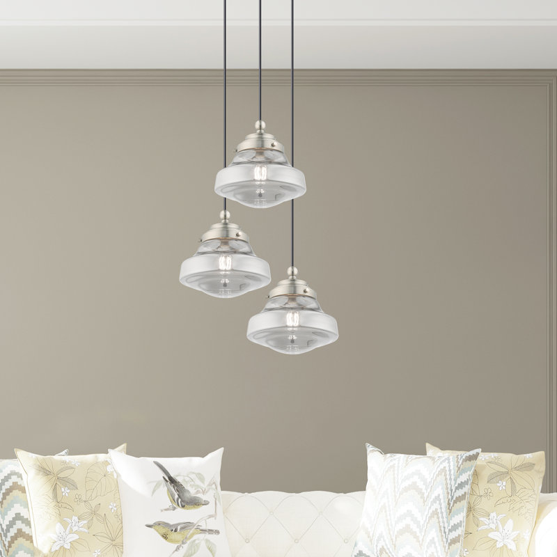 1 - Light Pendant, Smoke, Brushed Nickel