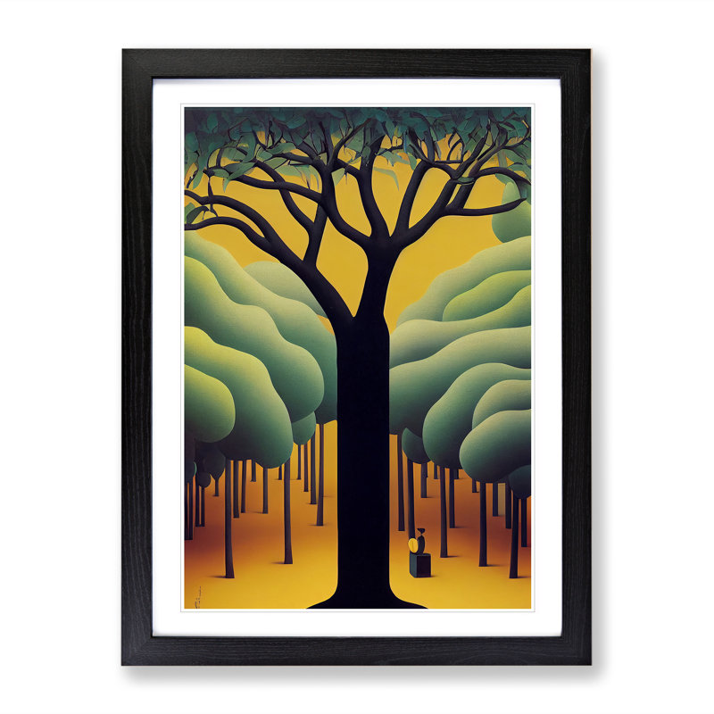 XV1022-4617X The Splendid Tree - Single Picture Frame Print, Black, 34cm H x 25cm W x 2cm D