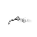 Acquaco Linki Marble Wall Mount Two-Hole Single Handle Bathroom Lavatory Faucet with 7'' Spout Reach