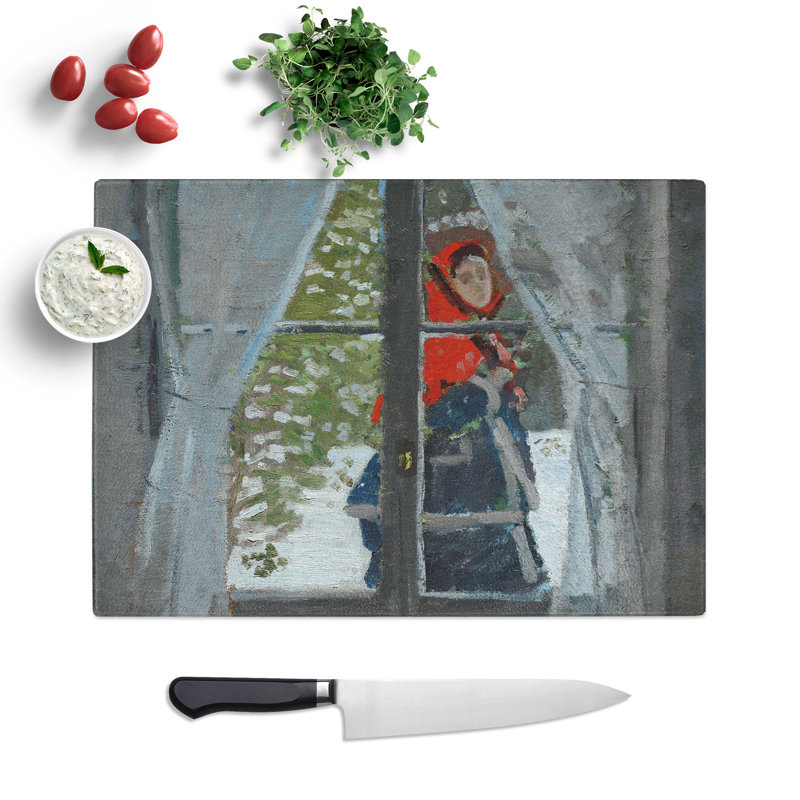 The Kerchief by Claude Monet Chopping Board, 28.5cm W x 39cm L