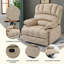 Grand fauteuil inclinable manuel en tissu pour le salon