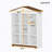 House-Shaped Storage Rack With Nine Storage Compartments, Three-Layer Storage Shelf With Colorblock Design-1715150692