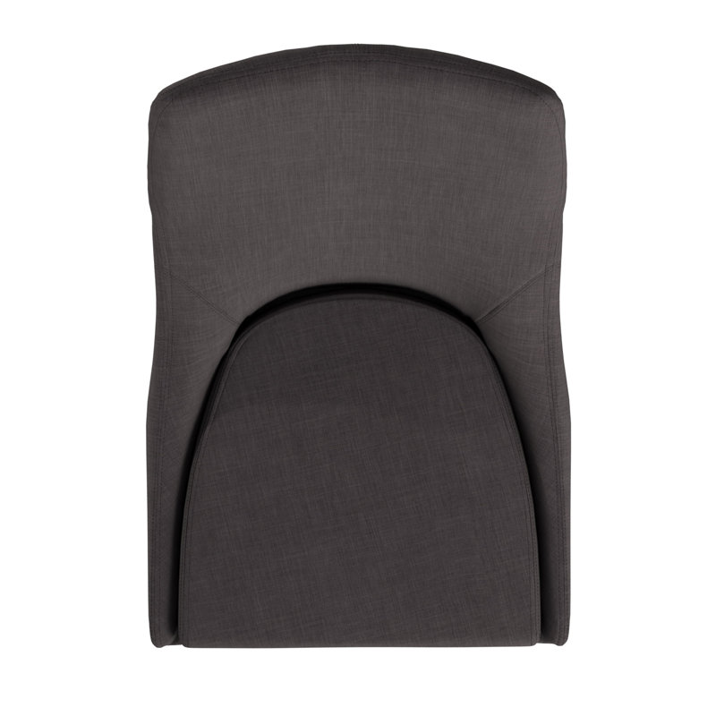 Leonitus 18.25'' H Upholstered Side Chair, Dark Gray Linen