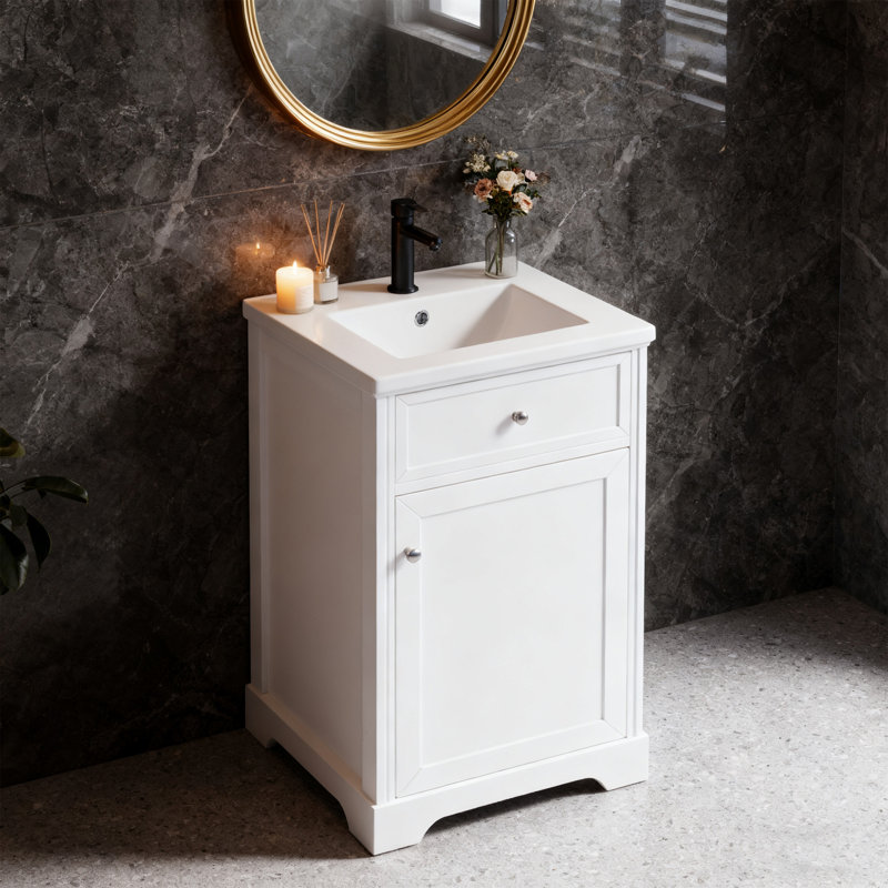 20'' Modern Bathroom Storage Cabinet With Hidden Soft-Close Glides