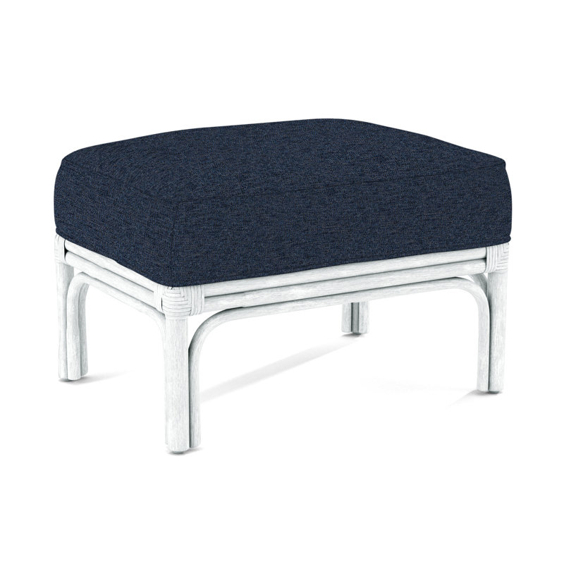 Boca Ottoman, Salsa Stripe; 0210-21, Frost White