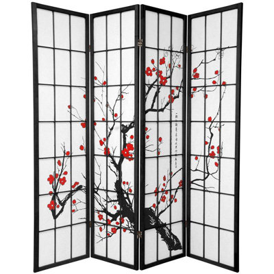 Dorace 70.5'' H Cherry Blossom Shoji Screen