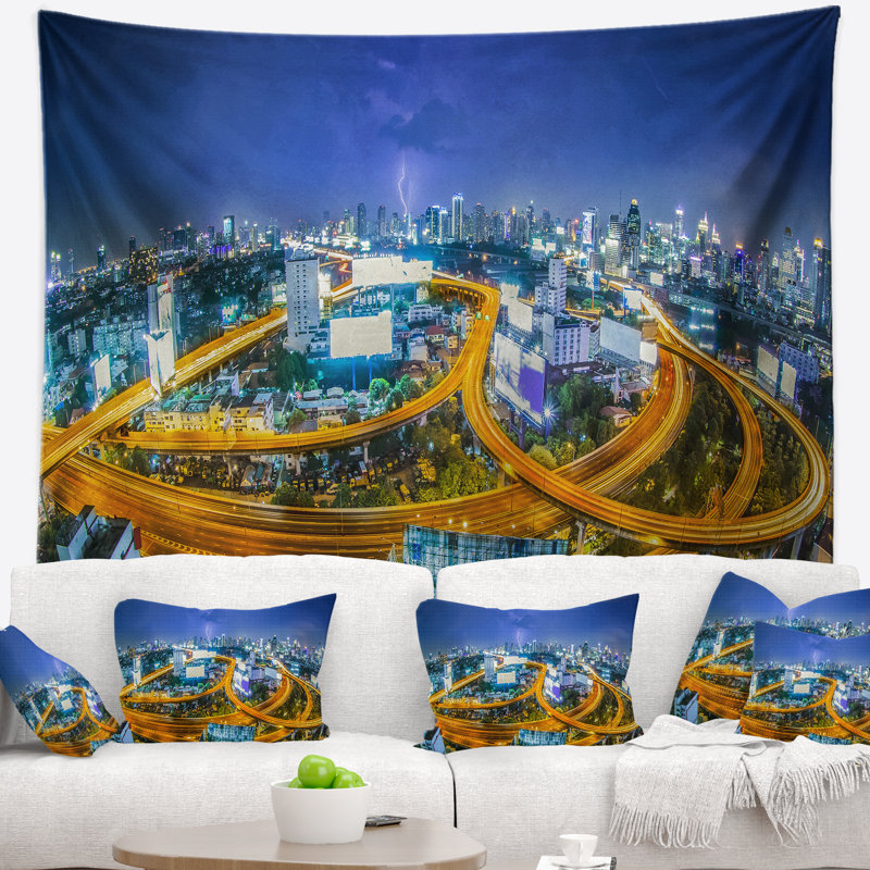 Photographie bangkok city tapisserie Cityscape, H 68 po x l 80 po