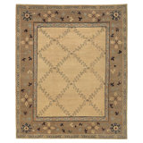 Montrose Wool Oriental Area Rug in Beige/Taupe