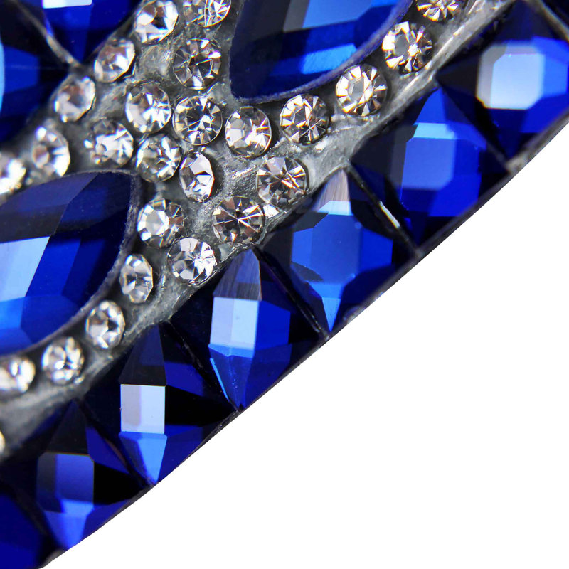 Napperon Gatsby - Argent, Bleu / argent