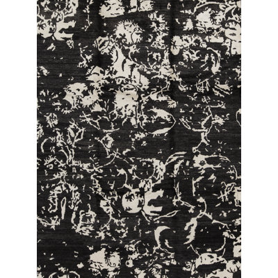 Hand-Knotted High-Quality Black Area Rug