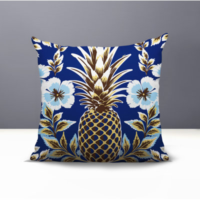 Kaimana Floral Reversible Indoor/Outdoor Square Pillow