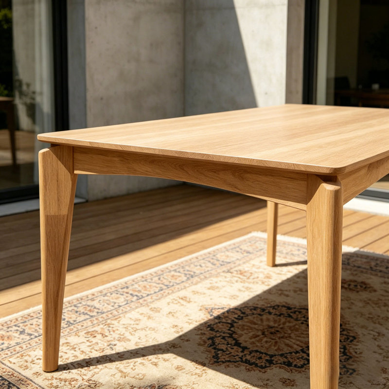 Table de salle à manger en bois d'hévéa