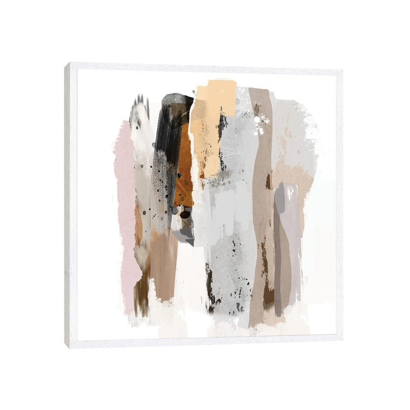 Fragments I by Roberto Moro - Painting on Canvas, 93.98cm H x 93.98cm W x 3.81cm D, White Framed