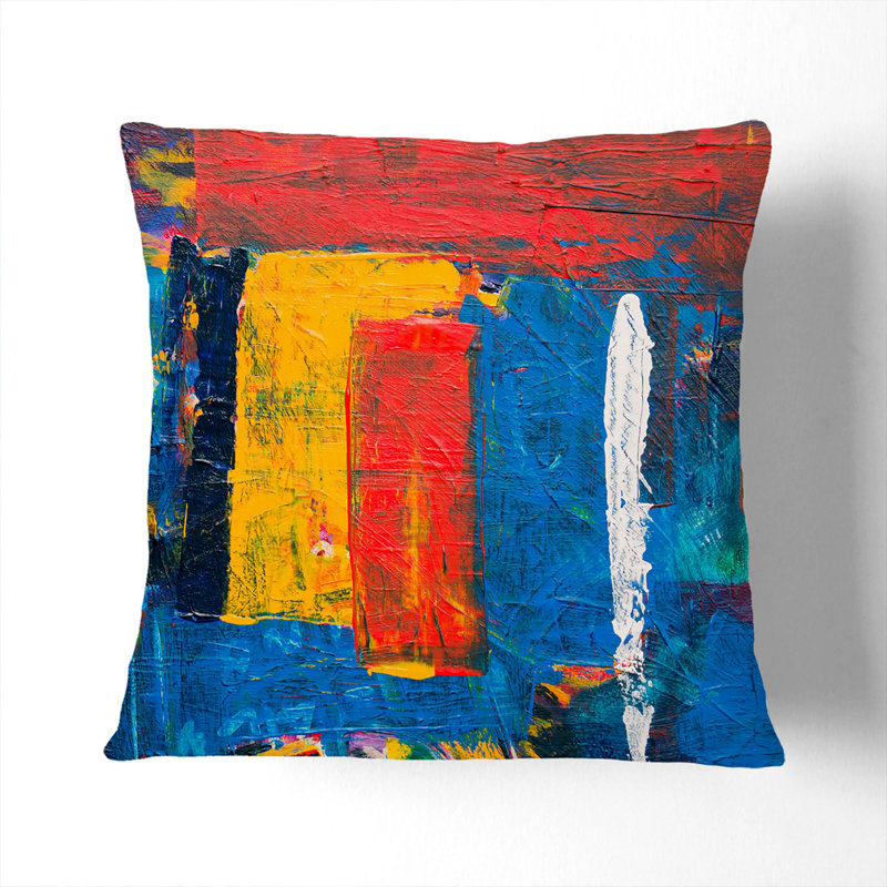 Abstract Square Throw Cushion, 40 x 40 cm, Stone