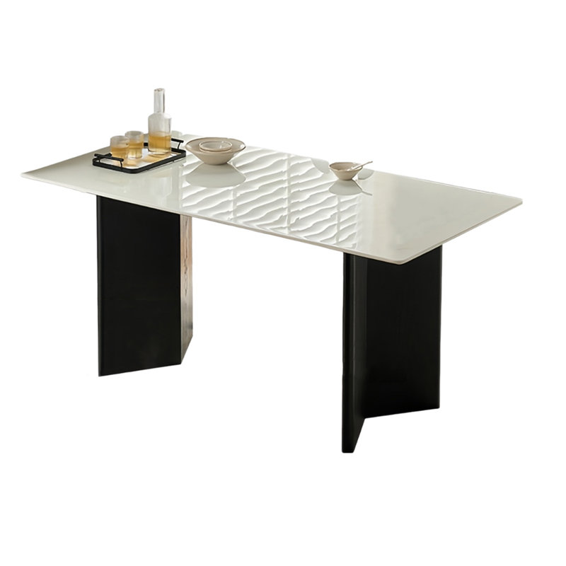 Dontrelle Solid Wood Base Dining Table, 30.51"H x 62.99"L x 31.49"W, Black