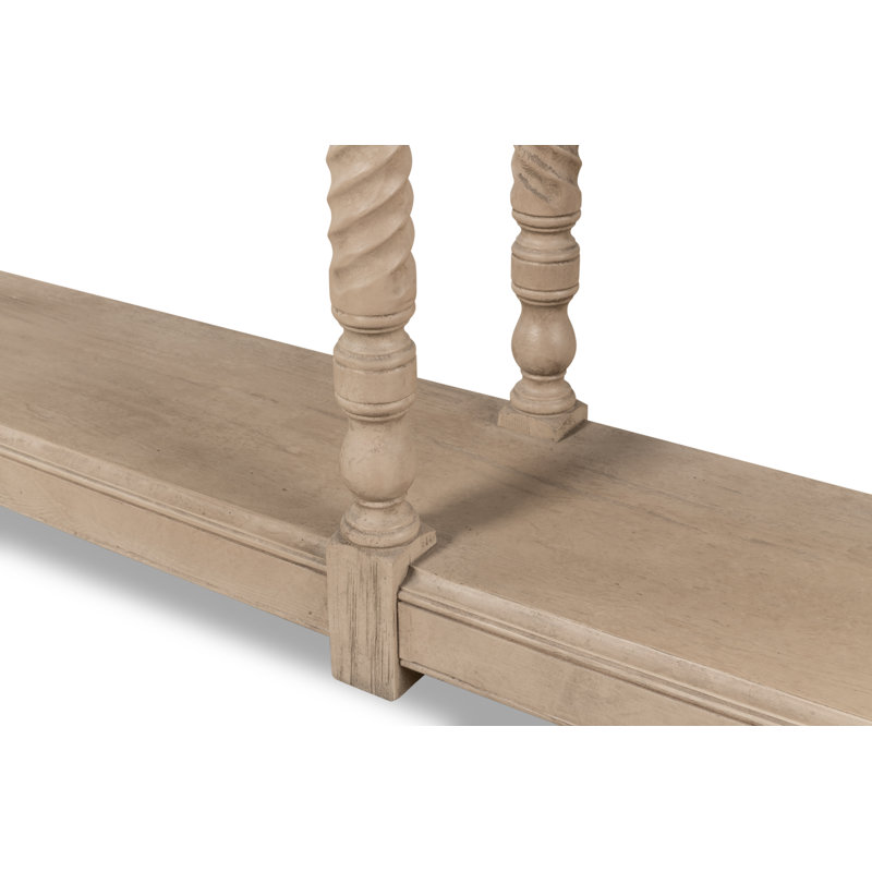 Barn Grey Pinewood Console Table with Twist Spindle Legs