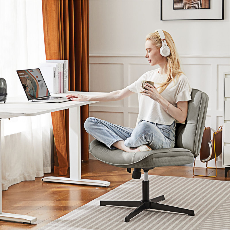 Chaise de bureau pivotante sans accoudoirs, Kaki