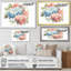 Hortensia rose, vert et fleurs II-1080099272-1080099273