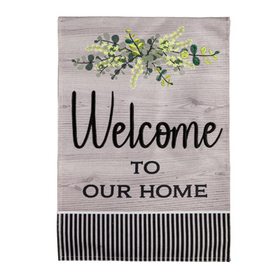 Drapeau de jardin en toile de jute