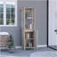 Linen Cabinet Jannes, Two Open Shelves, Single Door, Light Gray Finish-573626319