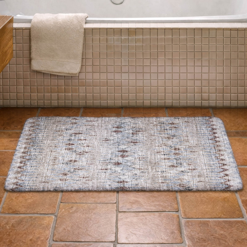 Premium Machine Washable Dream Shag Chevron Rug, Blue, 2'6" x 3'10"