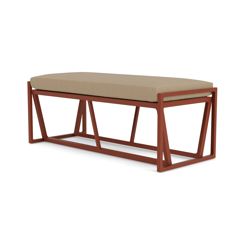 Summit Outdoor Dining Bench, Fife Sahara, Hickory