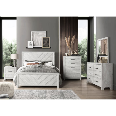 Modern Style Full Bedroom Bed In Gray, Made With Materials Size Elegant Headboard For Decor