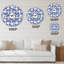 Horloge murale rétro Blue Waves - Mid-Century-73143163