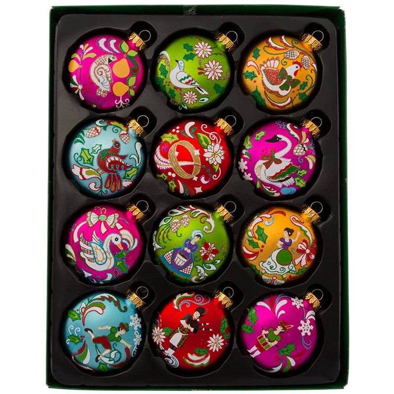 11'' Glass Animals Ball Ornament