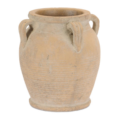 Rustic Terra Cotta Urn 9.5"H