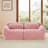 Space-saving Pink Plush Sectionals, Ergonomic Modular Design, Fits Any Room