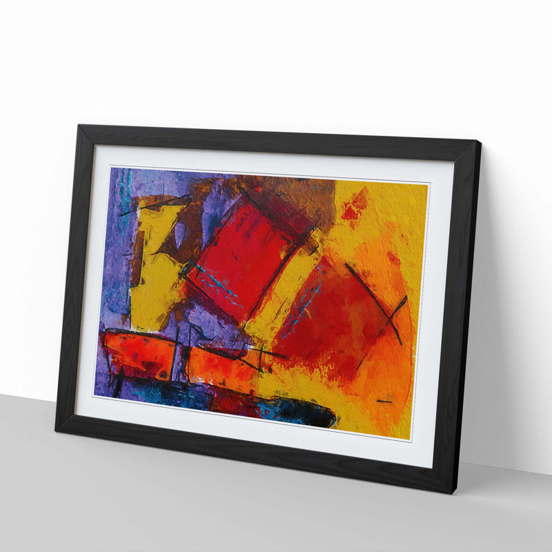 Abstract Vol.387 by S.Johnson - Framed Print, 45cm H x 63cm W x 2cm D, Black Framed