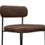 Chaise de bar Iffa, dossier ouvert, fer noir, cognac-102361196-102361198
