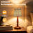 15.5in Wireless Table Lamp, 5400mAh Rechargeable Small Bedside Touch Lamp, Floral