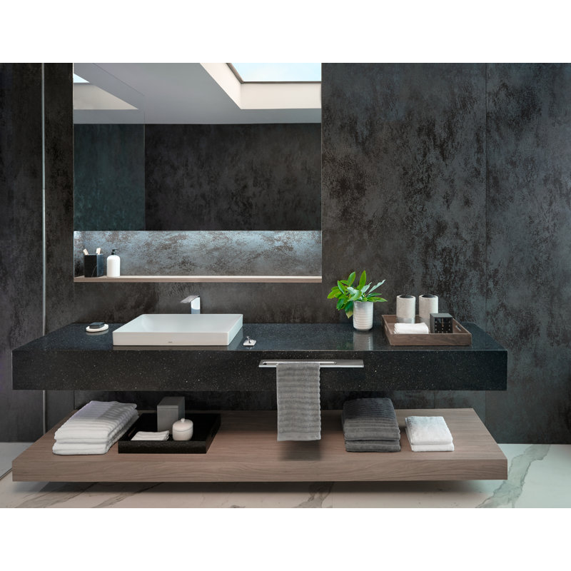 Ceramic Rectangular Vessel Bathrroom Sink with Overflow