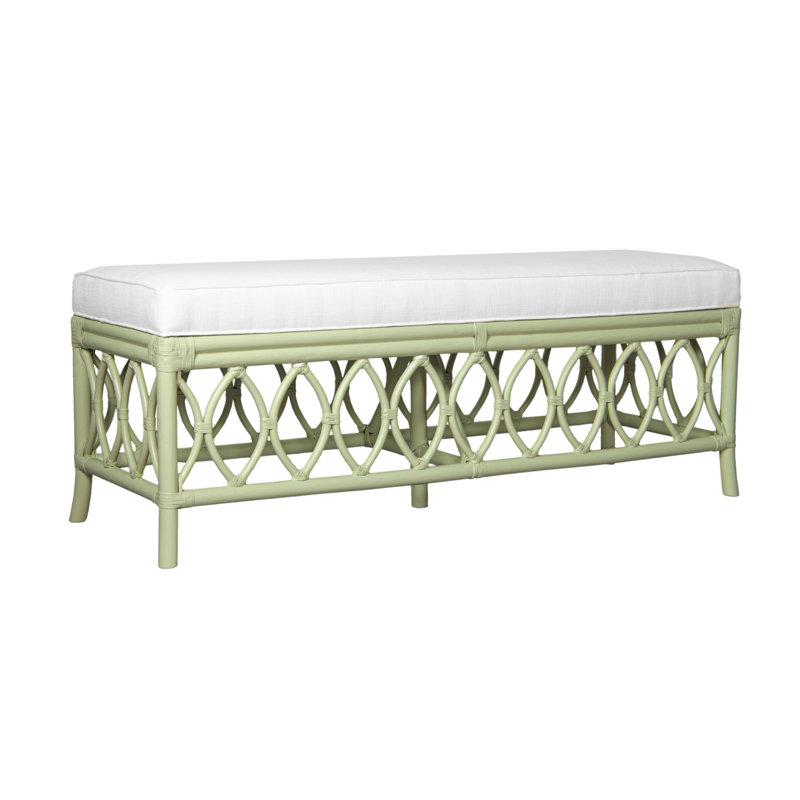Lillian Upholstered Bench, Celery Green