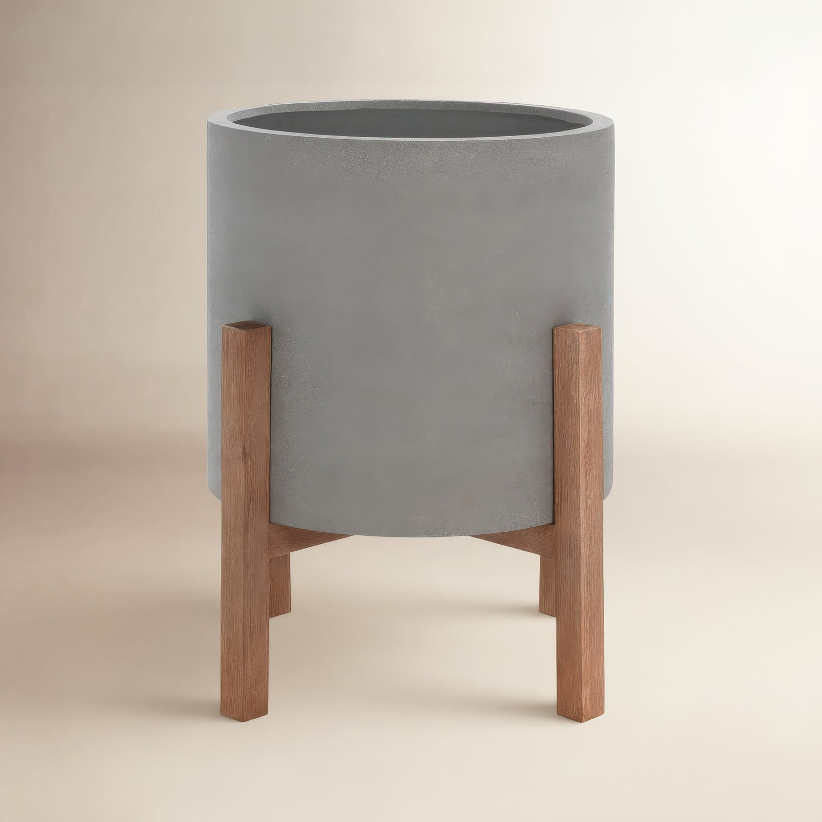 Tabitha Pot Planter, Light Gray, 19" H X 17.1" W X 17.1" D