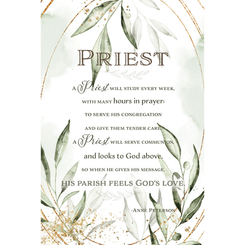 Plaque en bois Priest