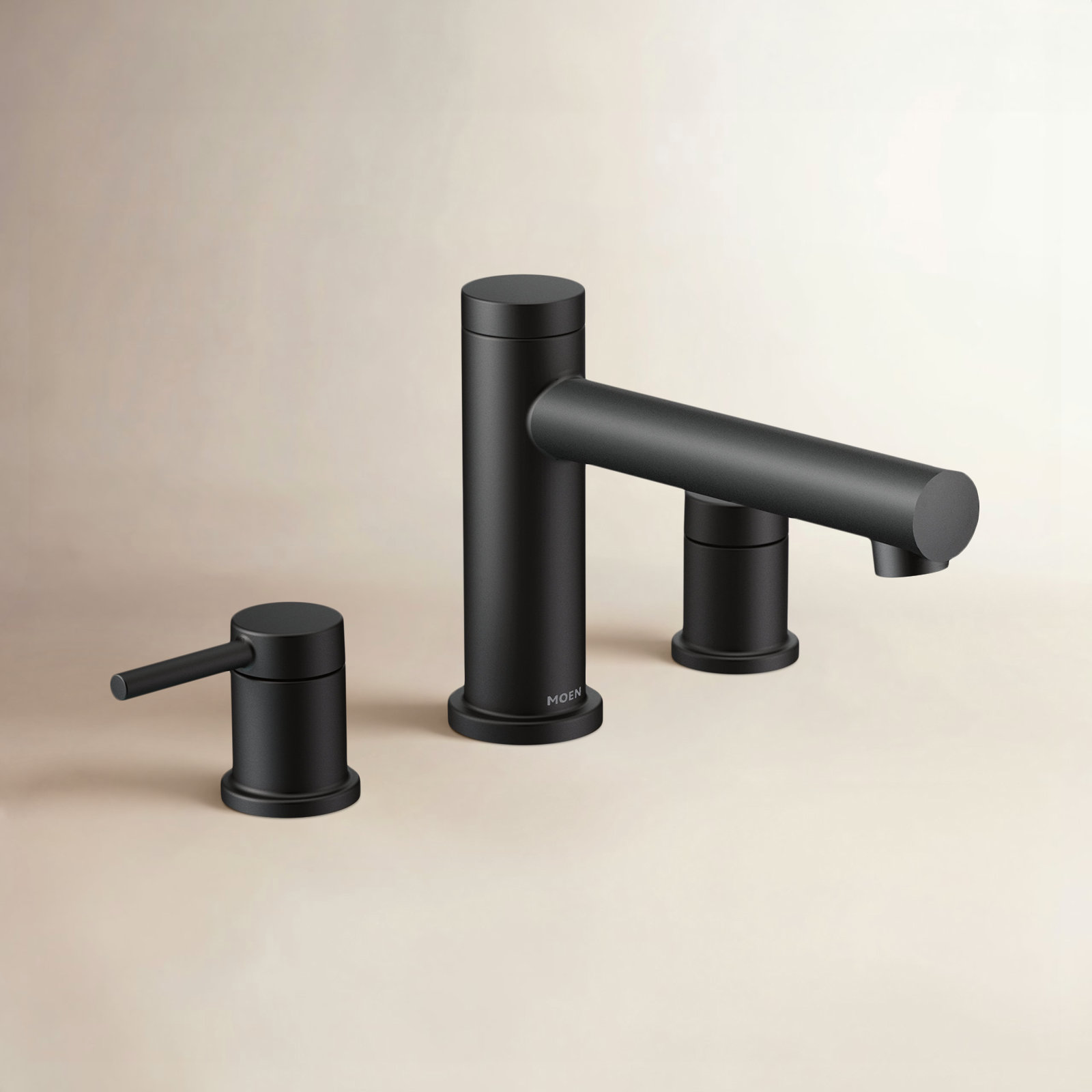 Align Deck-Mounted Roman Tub Faucet Trim, Matte Black