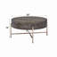 Table basse brun clair et champagne